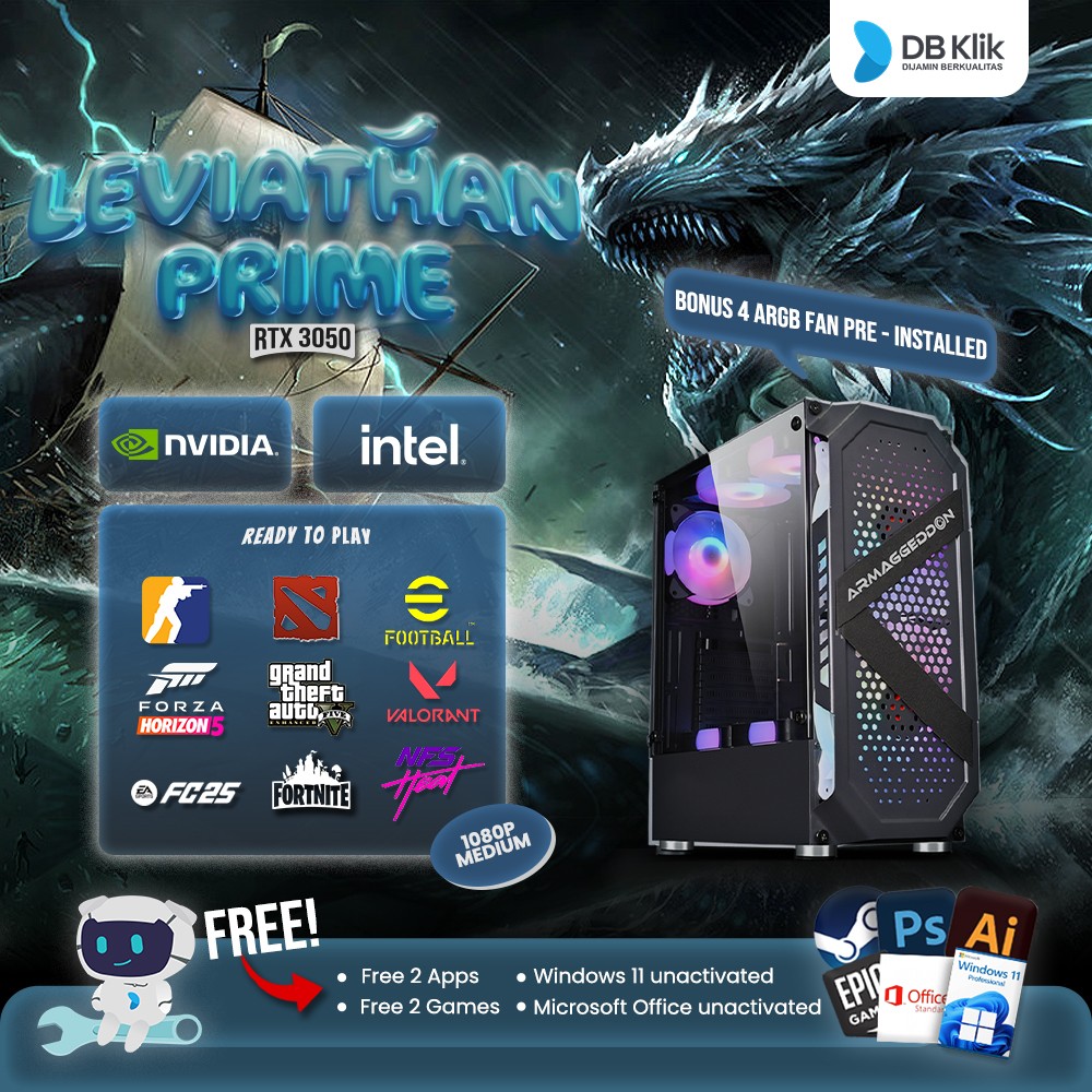 DB Leviathan Prime PC - (RTX 3050)