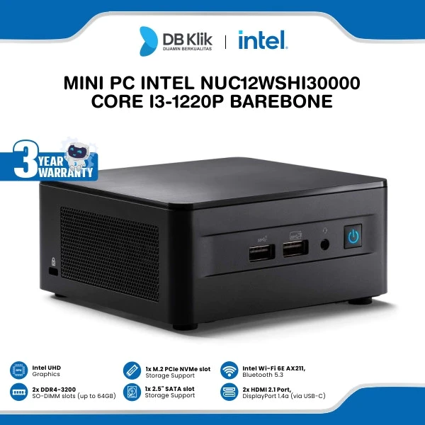 Mini PC INTEL ASUS RNUC12WSHI300000I Core i3-1220P Barebone