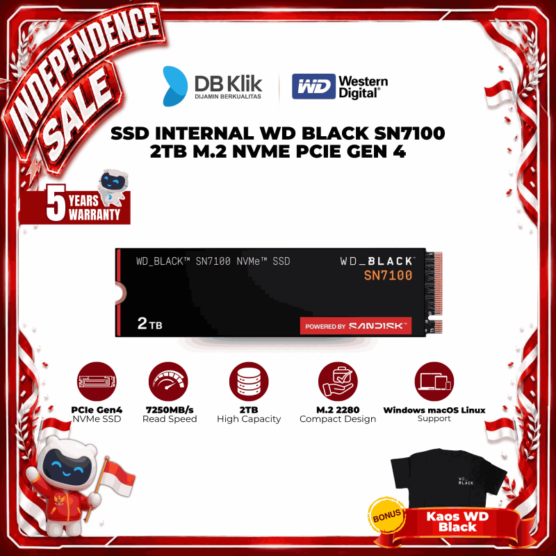 SSD WD BLACK SN7100 2TB M.2 NVMe PCIe Gen 4