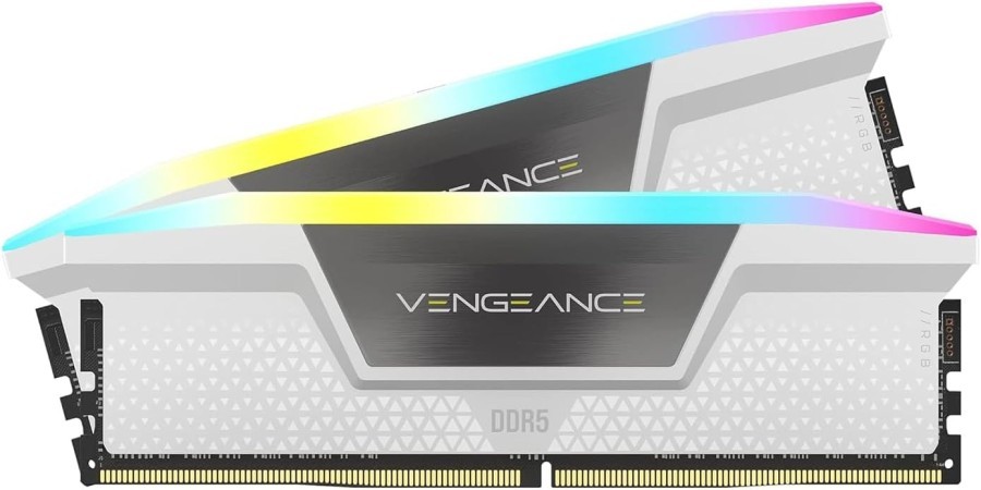 RAM CORSAIR VENGEANCE RGB DDR5 32GB (2X16) DRAM 6000MHz - White [CMH32GX5M2E6000Z36W]