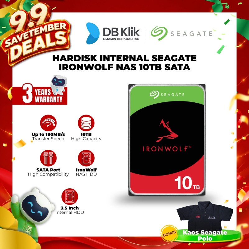 Hardisk Internal Seagate IronWolf NAS 10TB SATA