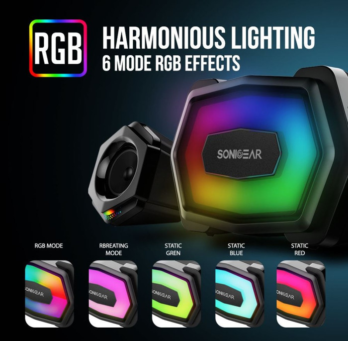 Speaker Sonicgear IOX 3P + Speaker Sonicgear Sonic BT X AMP RGB