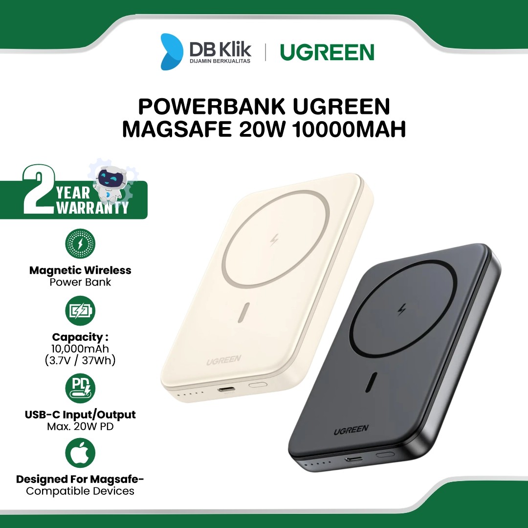 Powerbank UGreen MagSafe 20W 10000mAh Include Cable USB-C