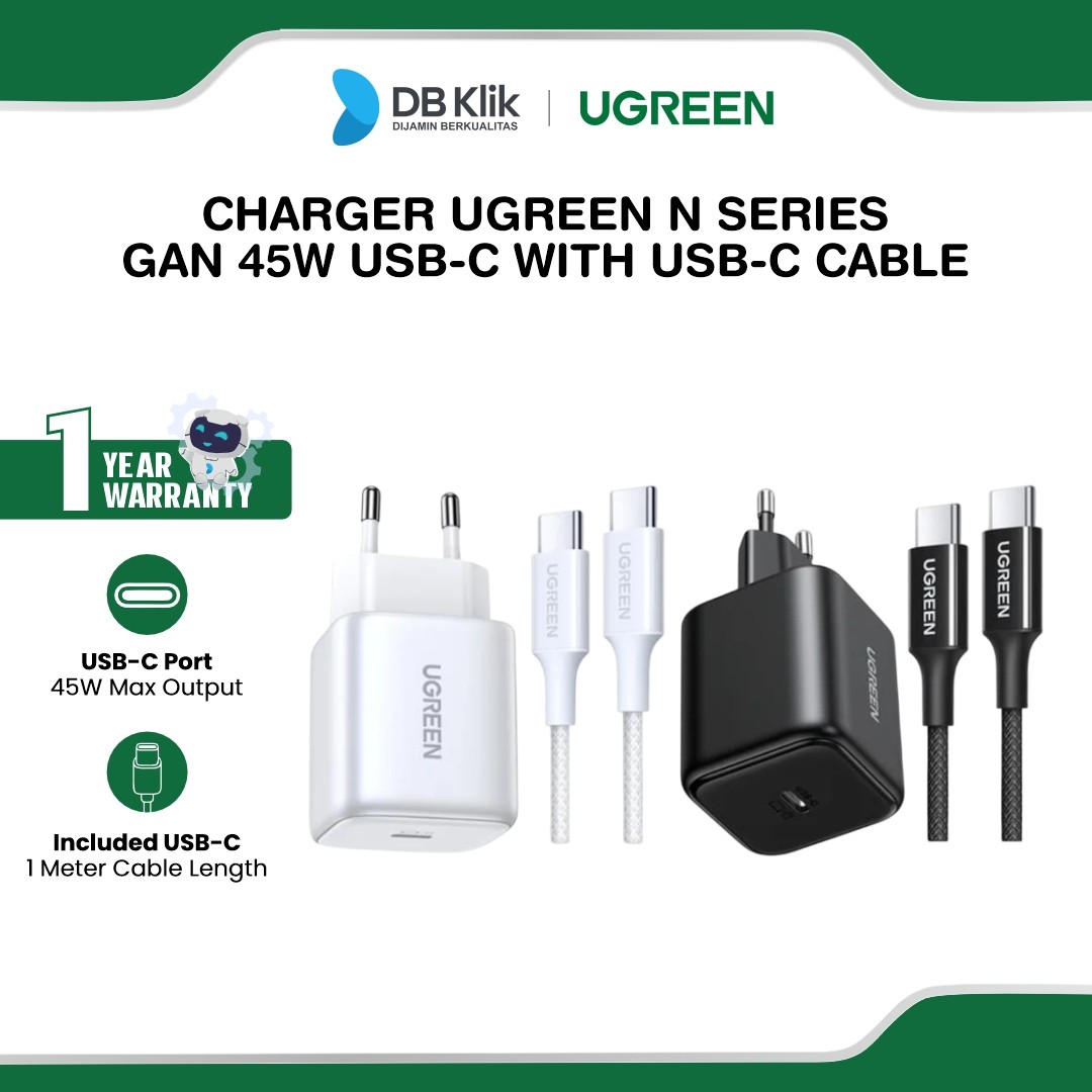 Charger UGreen N Series GaN 45W USB-C With USB-C Cable