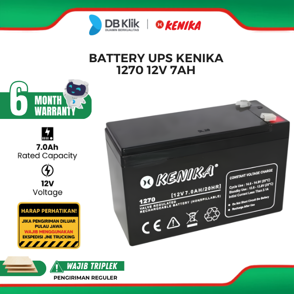 Battery UPS KENIKA 1270 12V 7ah - Baterai UPS Kenika 12V7.0AH/20HR