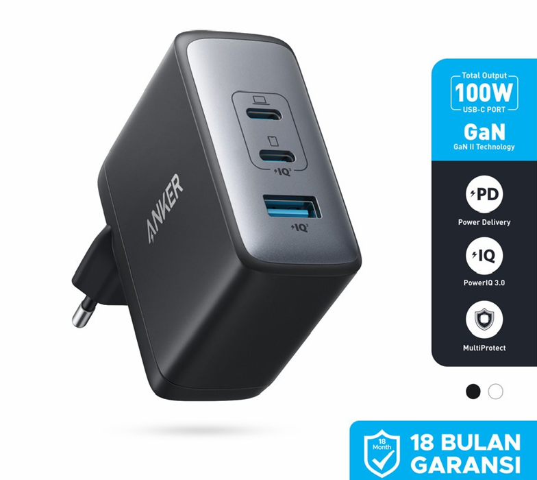 Charger Anker 736 Super Fast Charging Nano II 100W A2145 - ANKER A2145 - BLACK