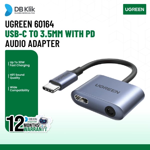 Audio Adapter UGreen Usb-C to 3.5mm With PD - UGreen 60164