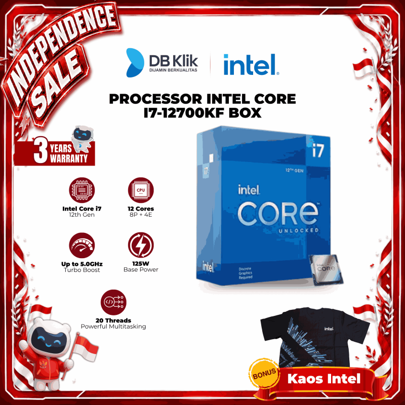 Processor INTEL Core I7-12700KF Box 3.6GHz LGA1700 - Intel I7 12700KF