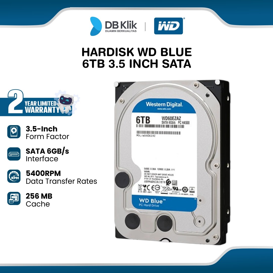 Hardisk WD BLUE 6TB 3.5 Inch SATA